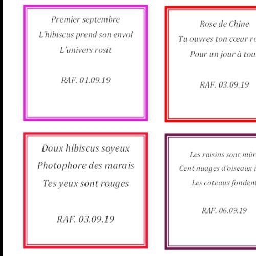 HAIKU Octobre 2019 - 2