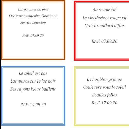 HAIKU Octobre 2020 - 3